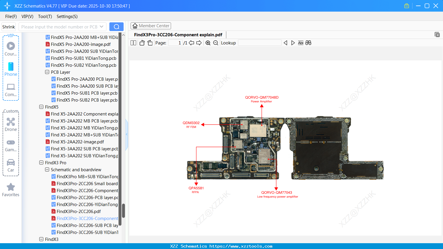 OPPO FindX3Pro-3CC206-Component Explain